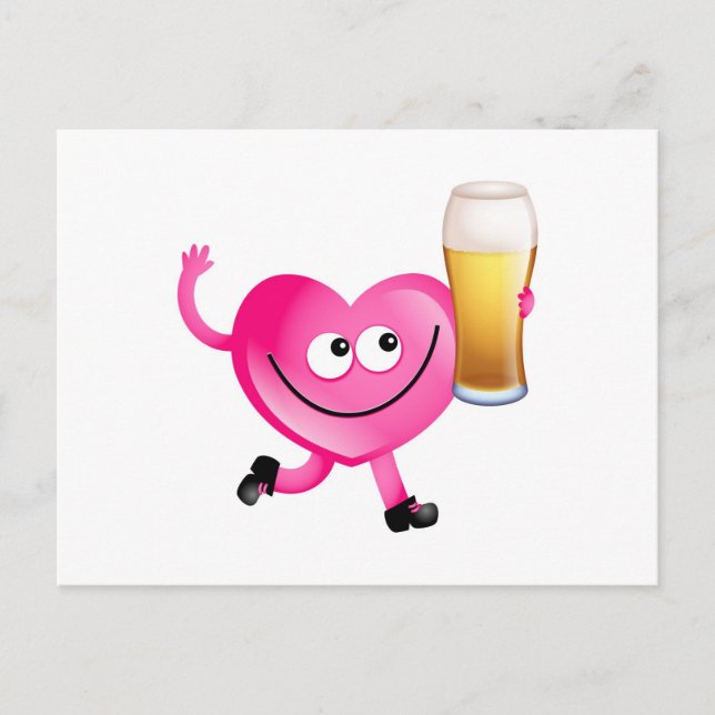 I Kärlek Beer Vykort (Framsida)
