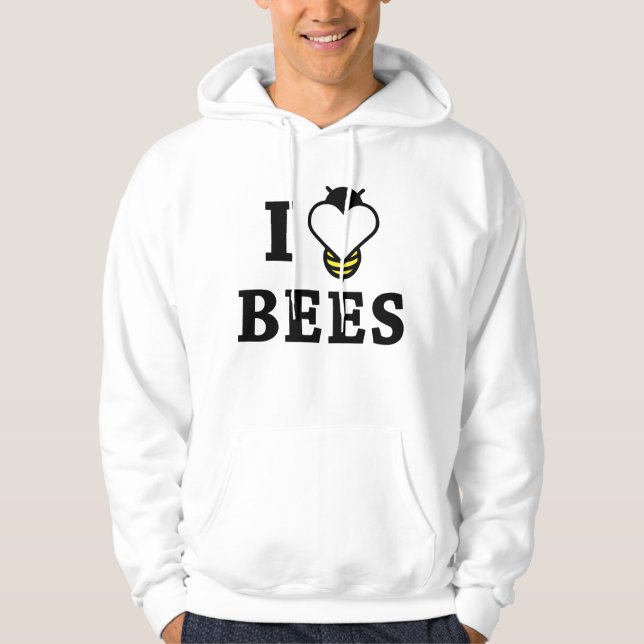 I Kärlek Bees Hoodie (Framsida)