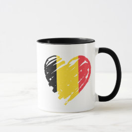 I Kärlek Belgien - belgiskt Flagga Heart Mugg