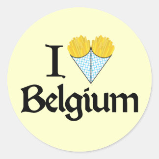 I Kärlek Belgien Runt Klistermärke