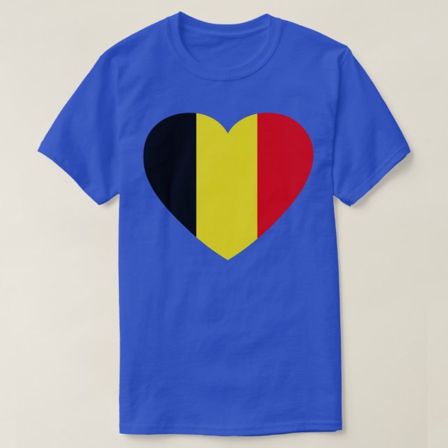I Kärlek Belgium HeartShaped Belgium Flagga T Shirt (Design framsida)