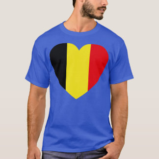 I Kärlek Belgium HeartShaped Belgium Flagga T Shirt
