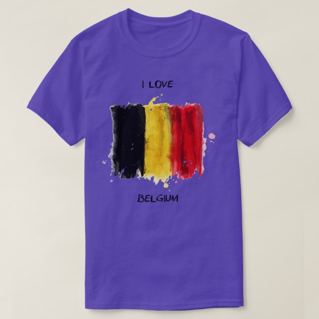 I Kärlek Belgium Mitt hem Land T Shirt (Design framsida)