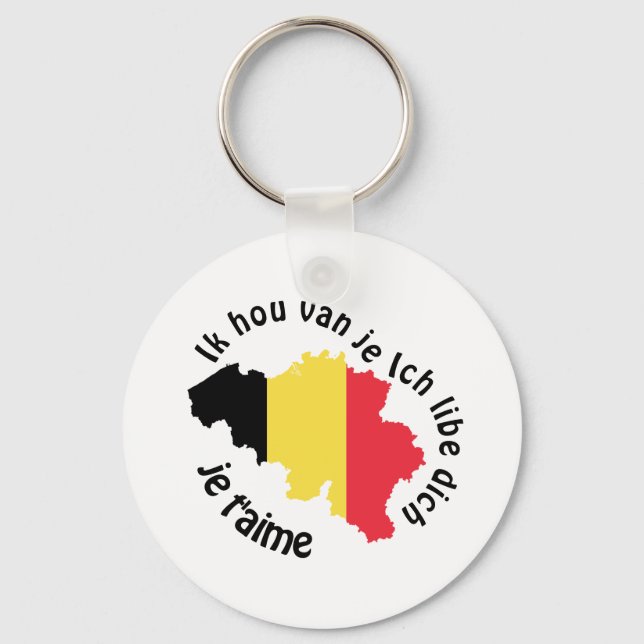 i kärlek belgium nyckelring (Framsida)