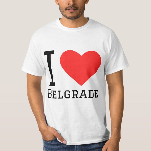 i kärlek belgrade t shirt (Framsida)
