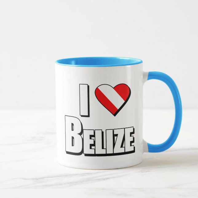 I Kärlek Belize Diving Mugg (Höger)