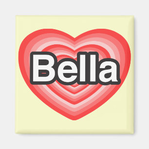I kärlek Bella. Jag kärlek du Bella. Hjärta Magnet