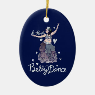 I kärlek Belly Dance Julgransprydnad Keramik