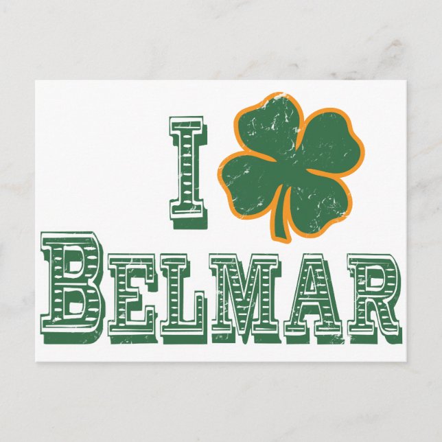 I kärlek Belmar - St. Patrick's Day Vykort (Framsida)