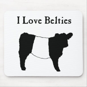 I Kärlek Belties - Black White Belted Galloway Cow Musmatta