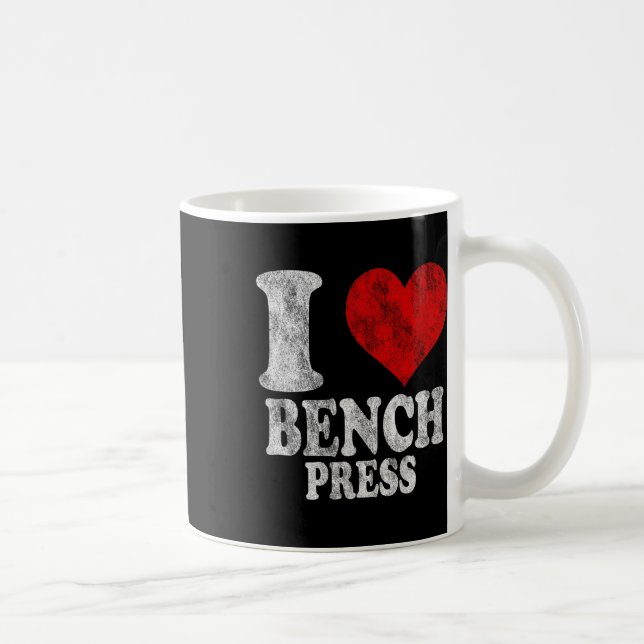 I Kärlek Bench Press Vintage 1 Kaffemugg (Höger)