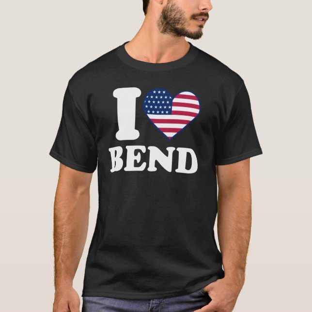I kärlek Bend I hjärta Bend T Shirt (Framsida)
