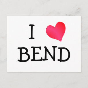 I Kärlek Bend Vykort