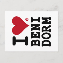 I KÄRLEK BENIDORM Anpassningsbar Postal Vykort