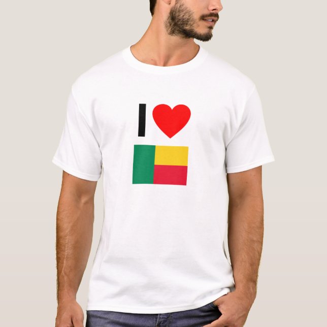i kärlek benin t shirt (Framsida)