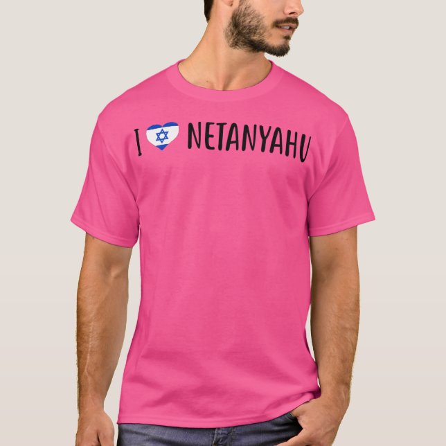 I Kärlek Benjamin Netanyahu - I Heart Benjamin Net T Shirt (Framsida)