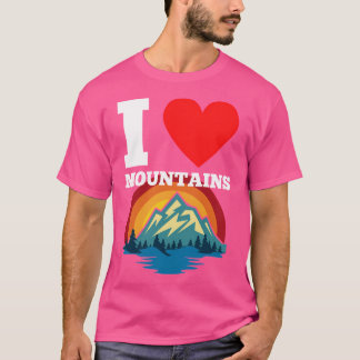 I Kärlek bergsbergen är hjärtdesign för bergsklima T Shirt