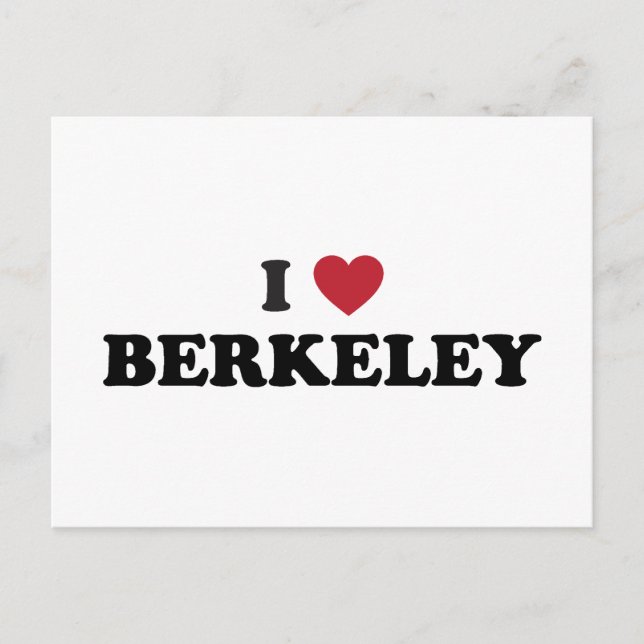 I Kärlek Berkeley California Vykort (Framsida)