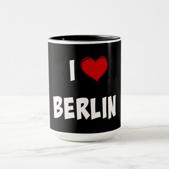I Kärlek Berlin, klassisk svart Mugg (Center)