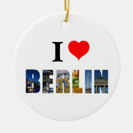 I Kärlek Berlin Tyskland City Travel Photo Julgransprydnad Keramik