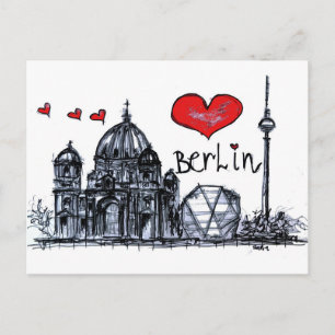 I kärlek Berlin Vykort