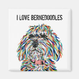 I Kärlek Bernedoodles Magnet