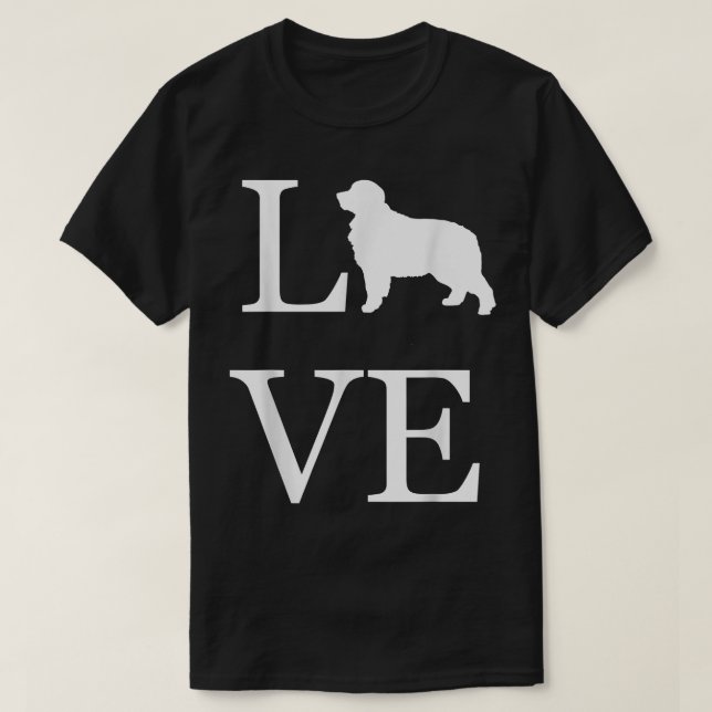 I Kärlek Bernese Mountain Hund älskare White Graph T Shirt (Design framsida)