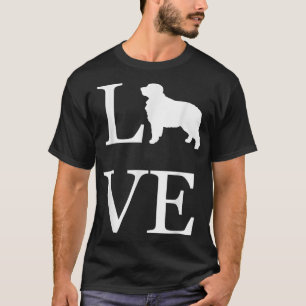 I Kärlek Bernese Mountain Hund älskare White Graph T Shirt
