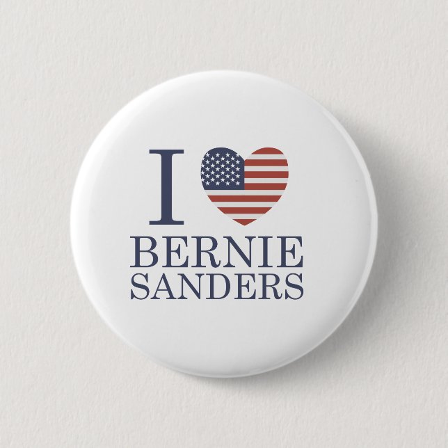 I Kärlek Bernie Sanders Knapp (Framsida)