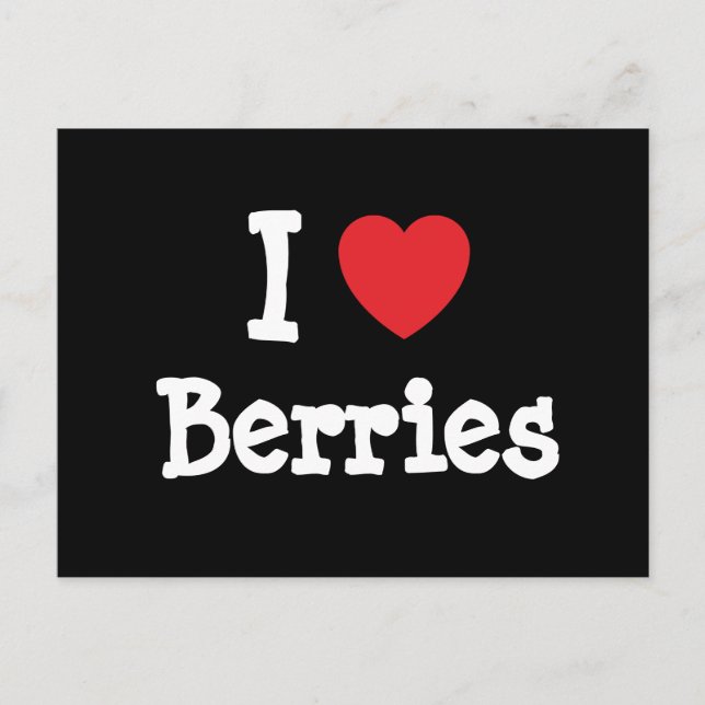 I kärlek Berries eart T-Shirt Vykort (Framsida)