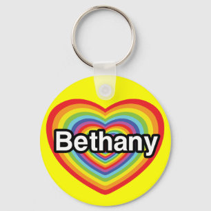 I kärlek Bethany: regnbåge Nyckelring