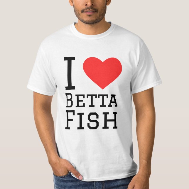 I kärlek bettafiskar t shirt (Framsida)
