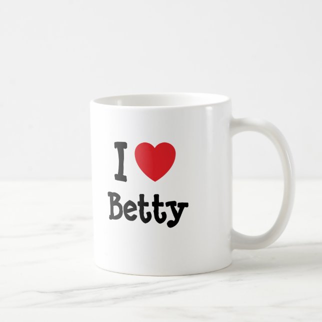 I kärlek Betty hjärta T-Shirt Kaffemugg (Höger)
