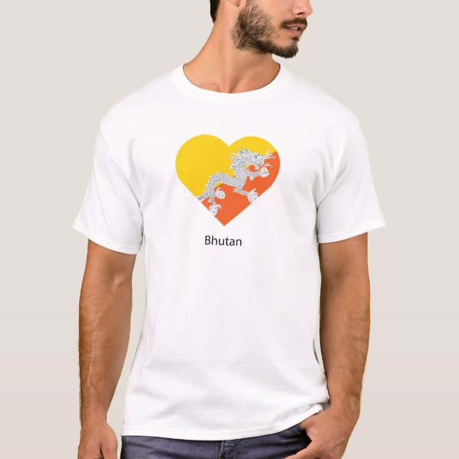 I Kärlek Bhutan T Shirt (Framsida)