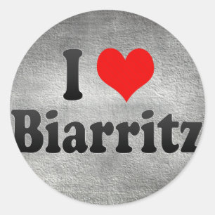 I Kärlek Biarritz, Frankrike Runt Klistermärke