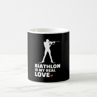 I kärlek biathlon Snyggt biathlon silhouette Kaffemugg