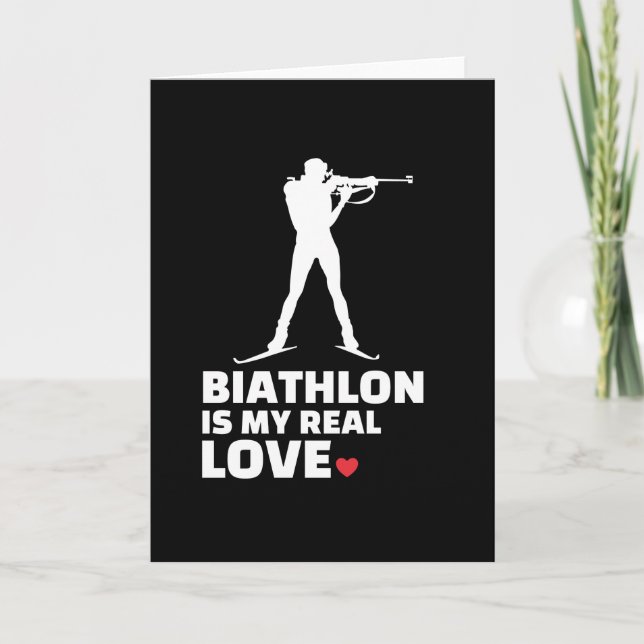 I kärlek biathlon Snyggt biathlon silhouette Kort (Framsida)