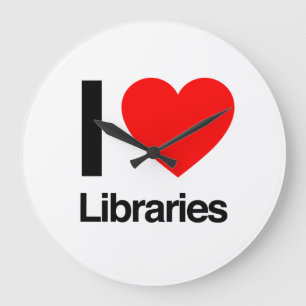 i KÄRLEK BIBLIOTEK Stor Klocka
