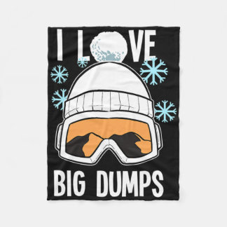 I Kärlek Big Dumps Snowboarder Snowboarding Freest Fleecefilt