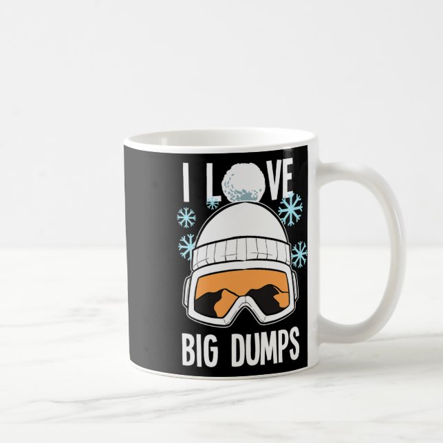 I Kärlek Big Dumps Snowboarder Snowboarding Freest Kaffemugg (Höger)