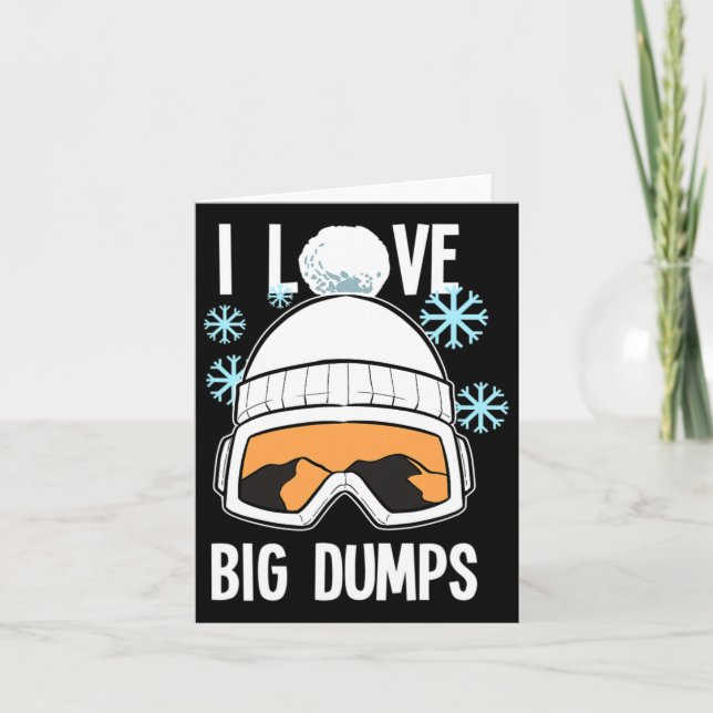 I Kärlek Big Dumps Snowboarder Snowboarding Freest Kort (Framsida)