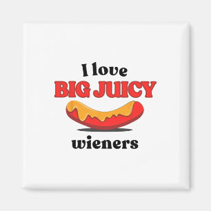I Kärlek Big Juicy Wieners Funny Hett Hund Bbq Par Magnet