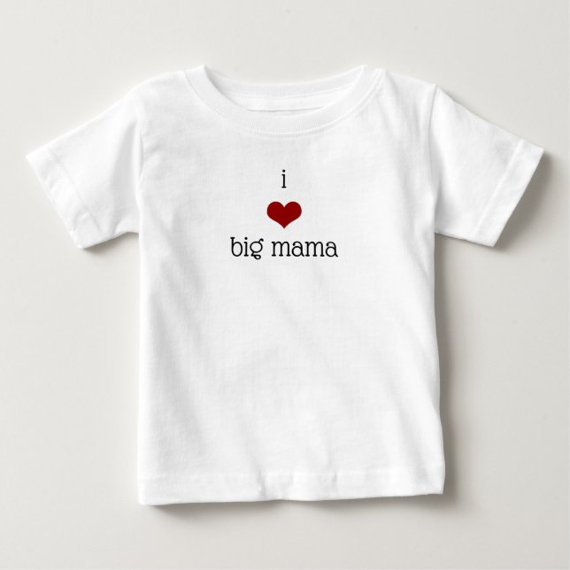 I Kärlek Big Mamma Grandma Grandmor T Shirt (Framsida)