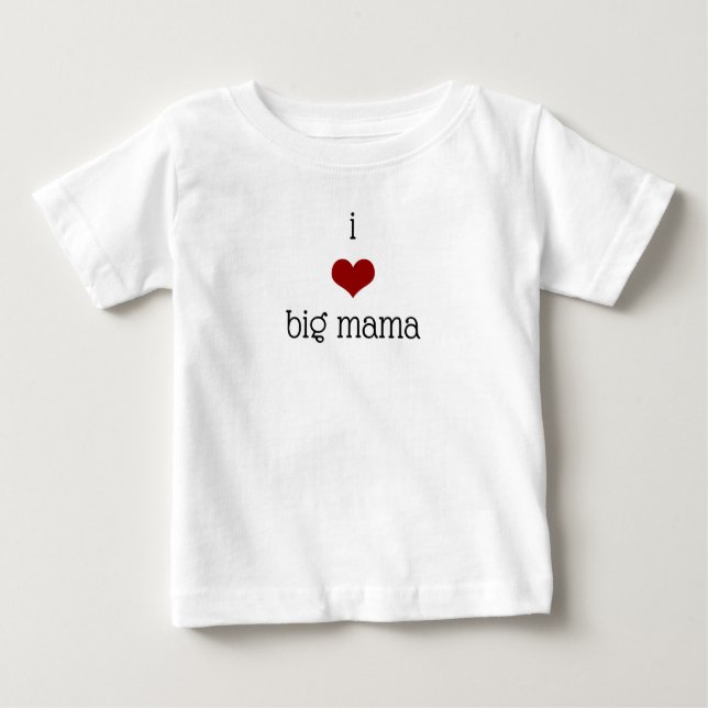 I Kärlek Big Mamma Grandmor Grandma T Shirt (Framsida)