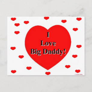 I Kärlek Big Pappa Hearts Vykort