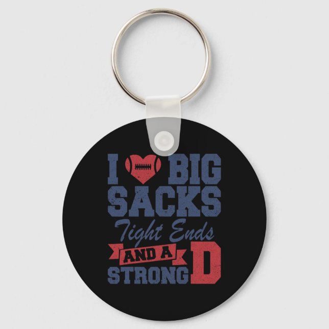 I Kärlek Big Sacks Hårt Sacks and a Strong D FUNNY Nyckelring (Framsida)