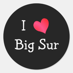 I Kärlek Big Sur Runt Klistermärke