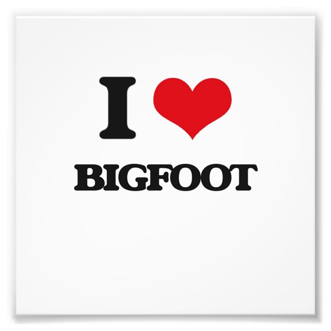 I kärlek Bigfoot Fototryck (Framsidan)