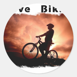I Kärlek Biking Gnarly Runt Klistermärke
