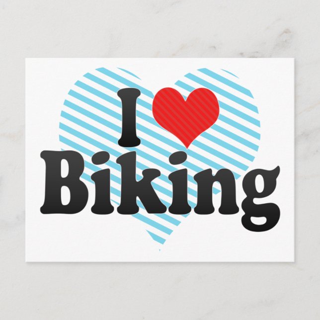 I Kärlek Biking Vykort (Framsida)